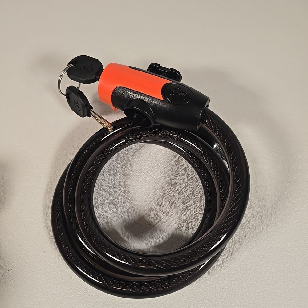 Bike Lock,‎ 1/2 Inch Thick Bike Lock Cable Coiled Secure Bicycle Lock with Keys